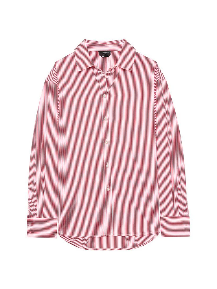 Festive Striped Cotton Poplin Shirt