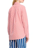 Festive Striped Cotton Poplin Shirt