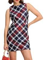 Jumbo Plaid Fit & Flare Dress