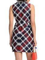 Jumbo Plaid Fit & Flare Dress