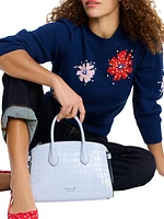 Embellished Floral Merino Wool-Blend Sweater