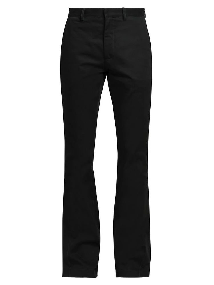 Flared Cotton Chino Pants