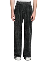 Double-Pleated Shimmer Pants