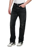 Released Hem Straight-Leg Jeans