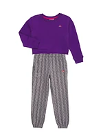 Little Girl's & Cable Knit Joggers