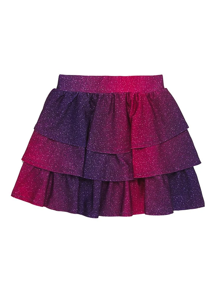 Little Girl's & Hi-Shine Tiered Skirt