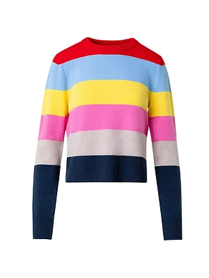 Wool Colorblock Crewneck Sweater