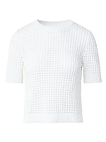 Chunky Mesh Cotton T-Shirt