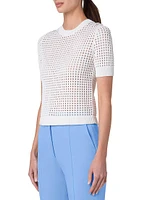 Chunky Mesh Cotton T-Shirt