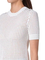 Chunky Mesh Cotton T-Shirt