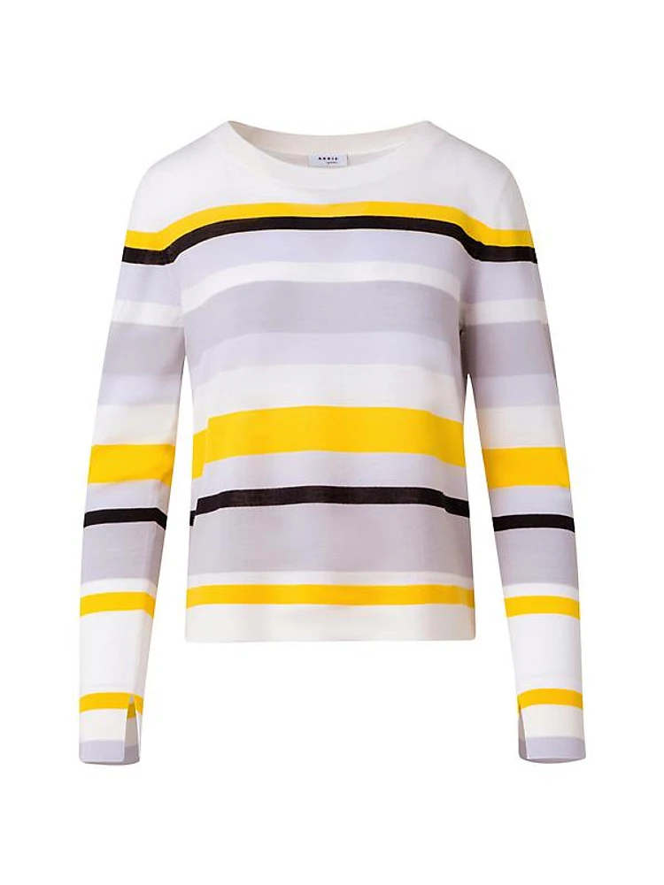 Striped Wool Crewneck Sweater