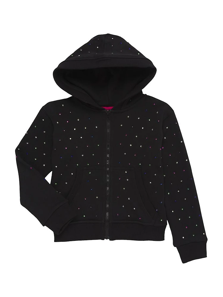 Little Girl's & Gem Zip-Up Hoodie