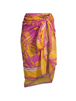 Marigold Floral Chiffon Sarong