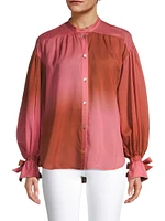 Gradient Gathered Blouse