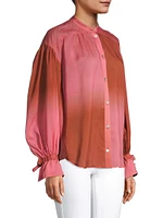 Gradient Gathered Blouse