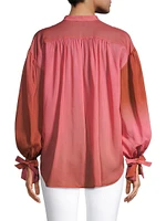 Gradient Gathered Blouse