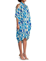 Geometric Cut-Out Cocoon Dress