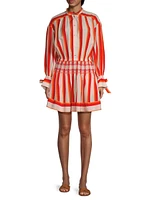 Striped Mini Shirtdress