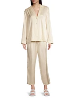 Washable Long-Sleeve Shirt & Pants Pajama Set