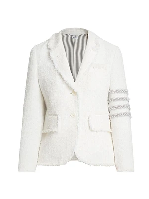 Bead-Embellished Tweed Jacket