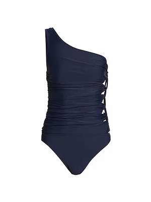 Huntley Corded One-Shoulder One-Piece Swimsuit