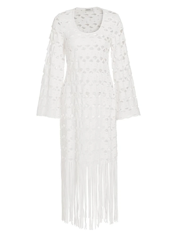 Pierce Cotton Fringe Cover-Up