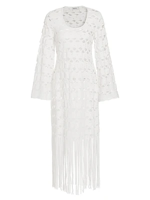 Pierce Cotton Fringe Cover-Up