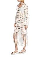 Pierce Cotton Fringe Cover-Up