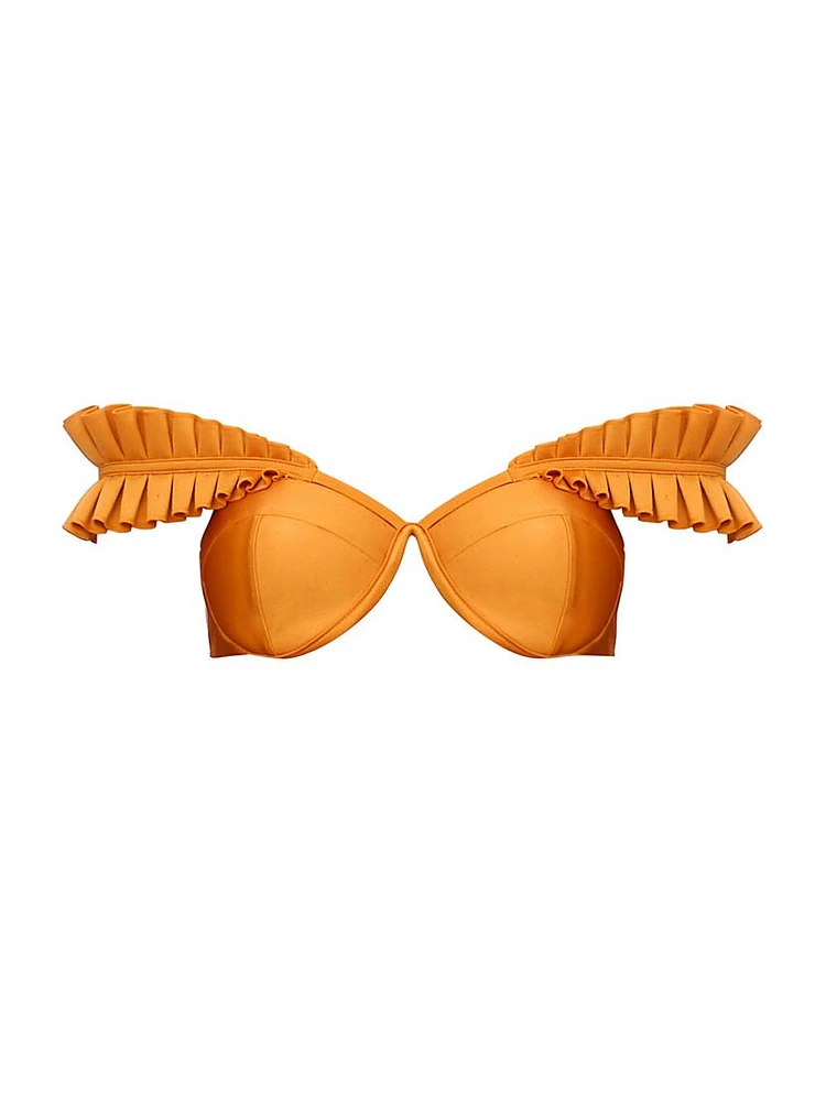 Mulan Ruffled-Strap Bikini Top