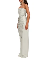 Envo Draped Satin Jumpsuit