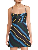 Terre Stripe Strapless Minidress