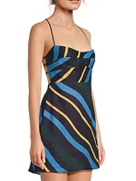 Terre Stripe Strapless Minidress