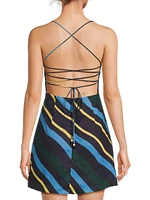 Terre Stripe Strapless Minidress