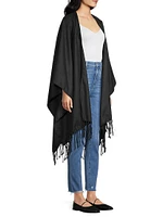 Silk Linen Fringed Cape