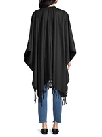 Silk Linen Fringed Cape