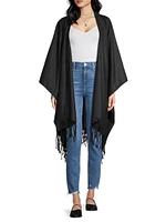 Silk Linen Fringed Cape