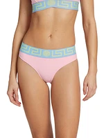 Vita Greek Key Banded-Trim Bikini