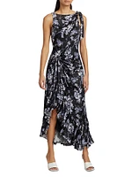 Anwen Floral Silk Midi-Dress