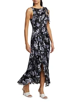 Anwen Floral Silk Midi-Dress