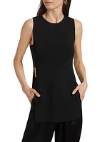 Canoga Stretch Knit Sleeveless Top