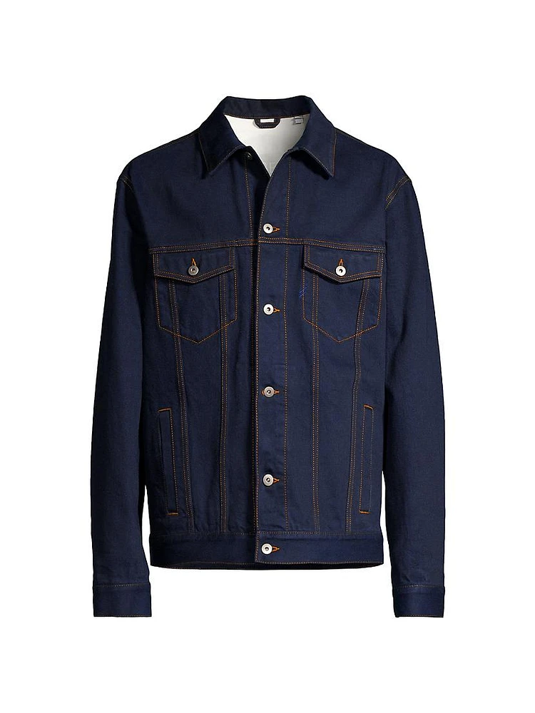 Denim Button-Front Jacket