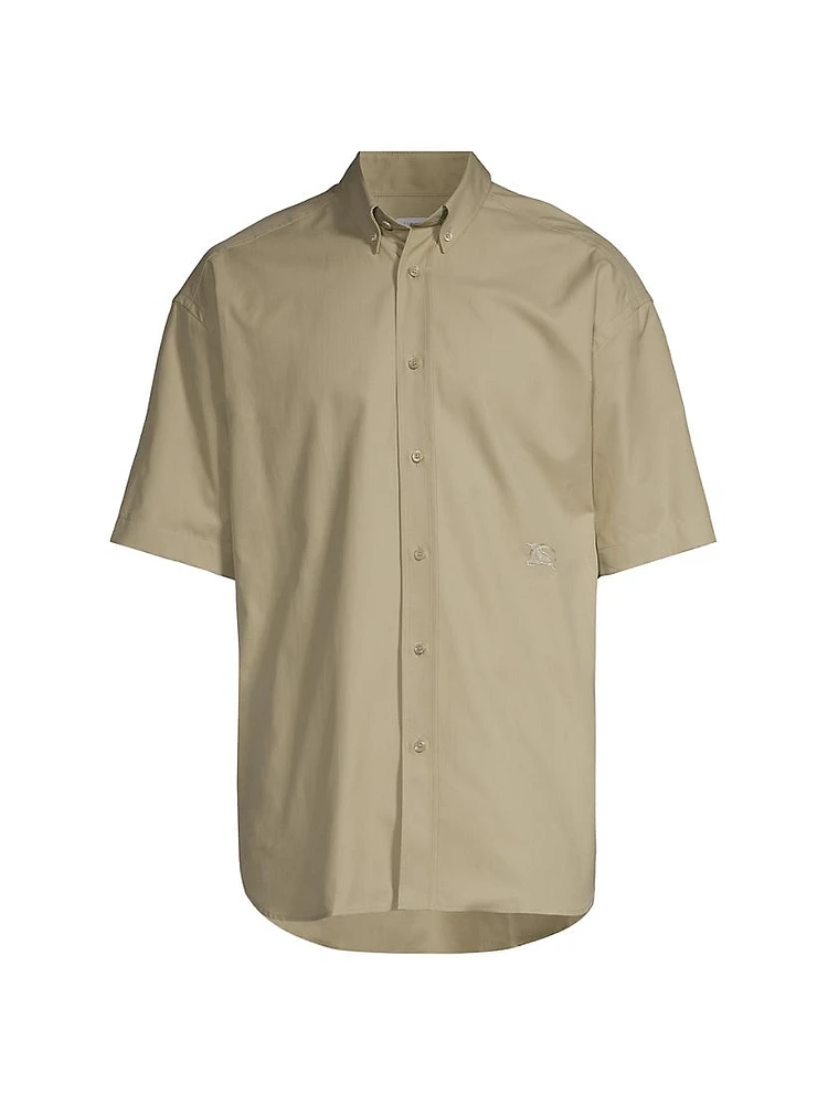 Cotton Button-Front Shirt