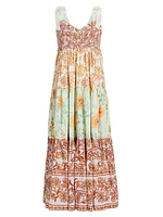 Bluebell Floral Cotton Maxi Dress