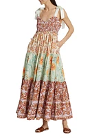 Bluebell Floral Cotton Maxi Dress