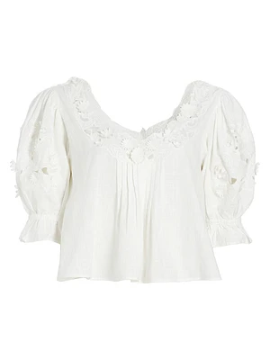 Sophie Embroidered Cotton Top