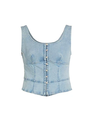 Sally Denim Corset Top