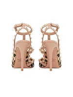 Rockstud Pumps With Animalier Crystal Embroidery 100 MM