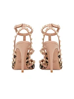 Rockstud Pumps With Animalier Crystal Embroidery 100 MM