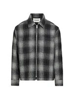 Plaid Wool Shirt Jacket