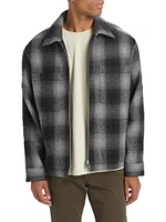 Plaid Wool Shirt Jacket